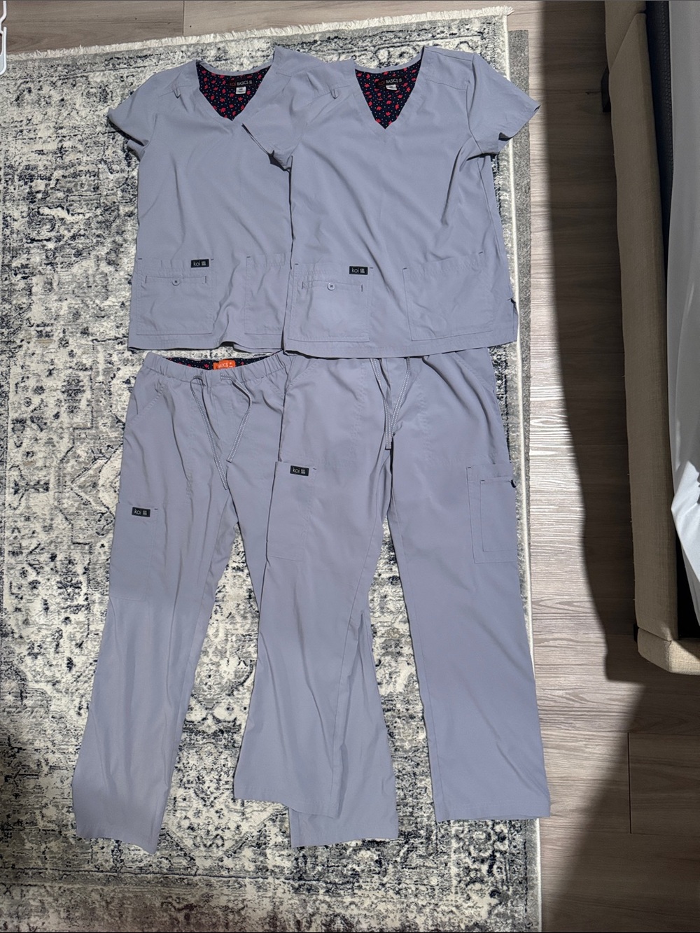 Koi women’s Light Gray Scrub sets xs